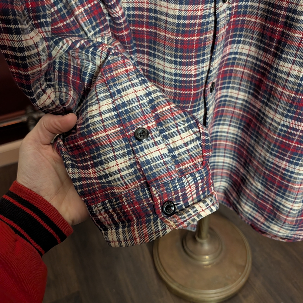 Denim & Supply Ralph Lauren Vintage Red and Blue Plaid Flannel Shirt - Picture 6 of 9